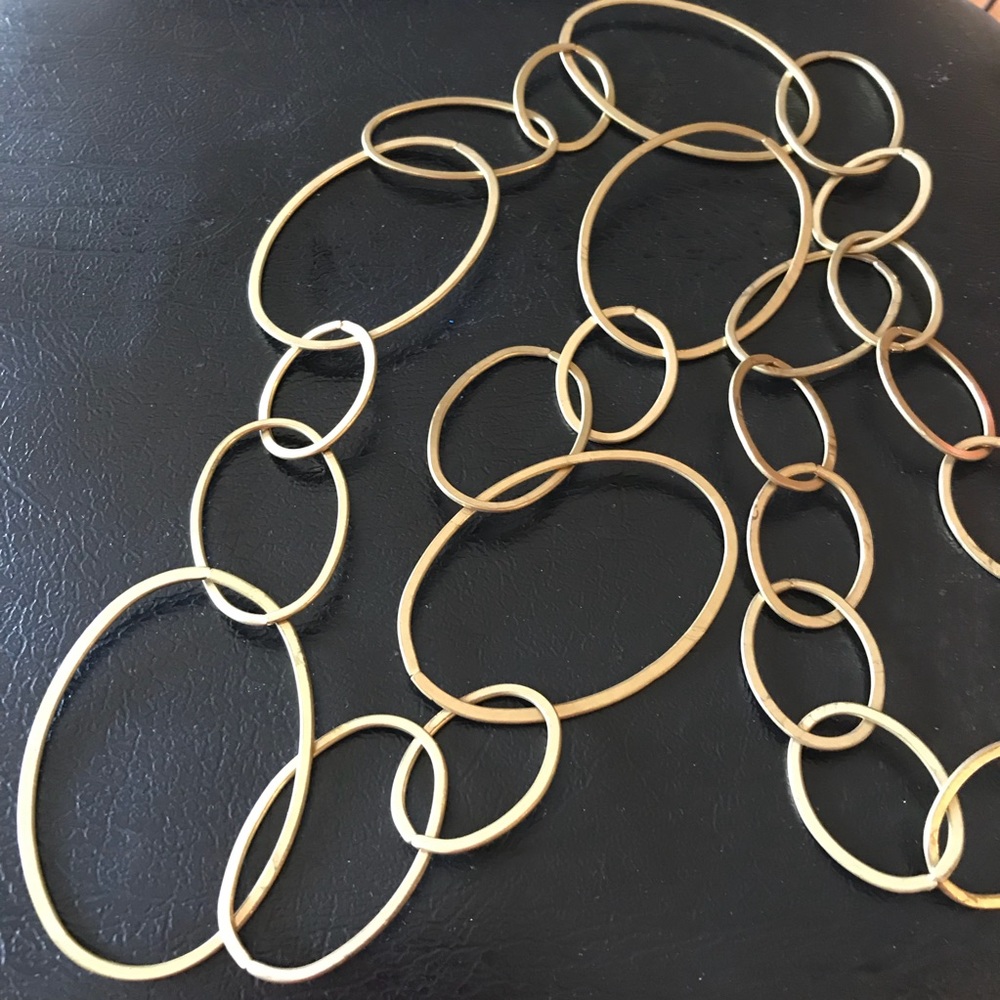 3 for $20 Brass Metal Loop Necklace - Picture 4 of 5